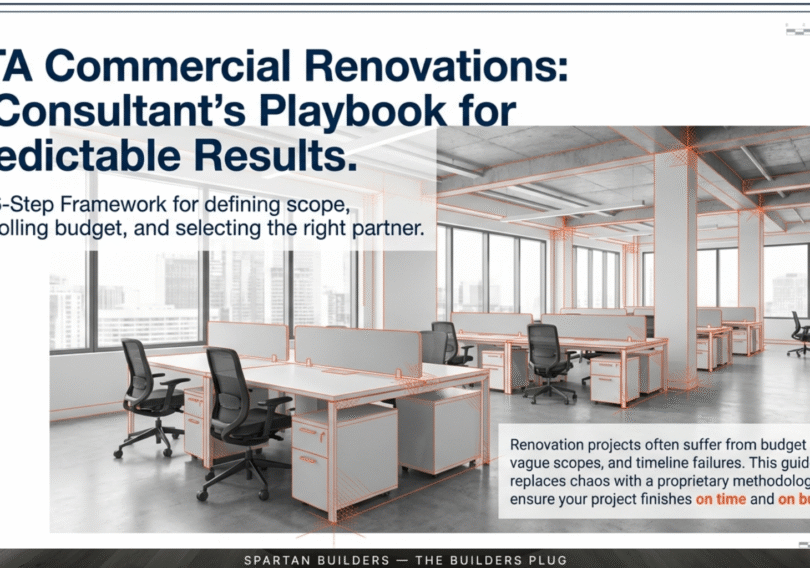 Cover of the GTA Commercial Renovation Playbook for predictable project results.