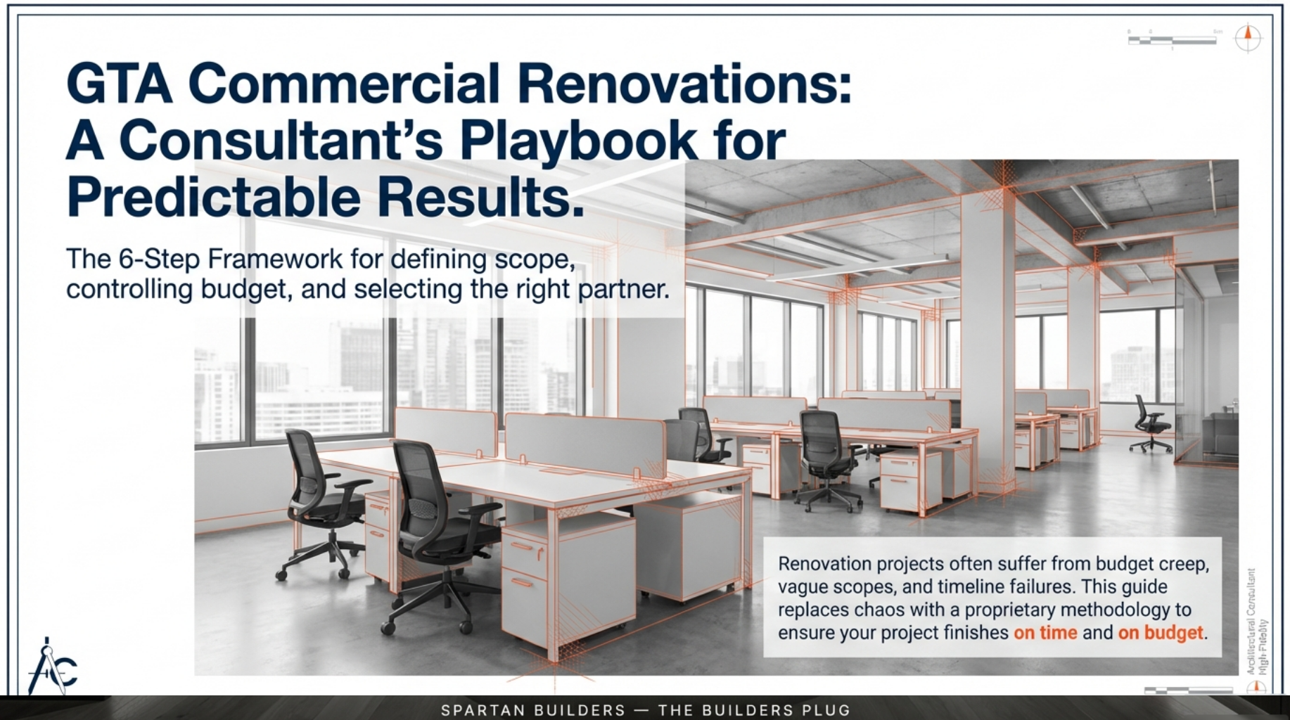 Cover of the GTA Commercial Renovation Playbook for predictable project results.